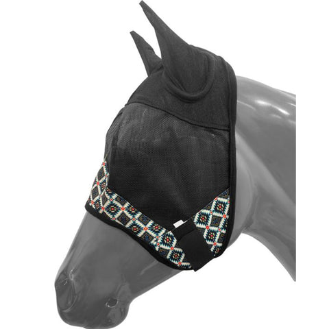 Showman Horse Aztec Fly Mask With Ears