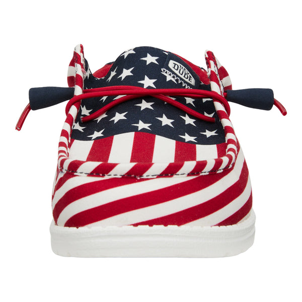 Blue Patriotic Red White And Blue Hey Dudes Shoes Hey Dude Red