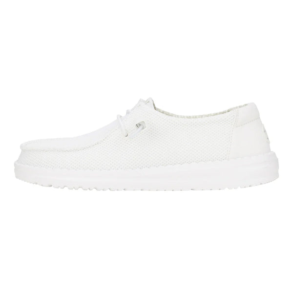 Hey Dude Wendy White Mesh Stretch Sox Shoes