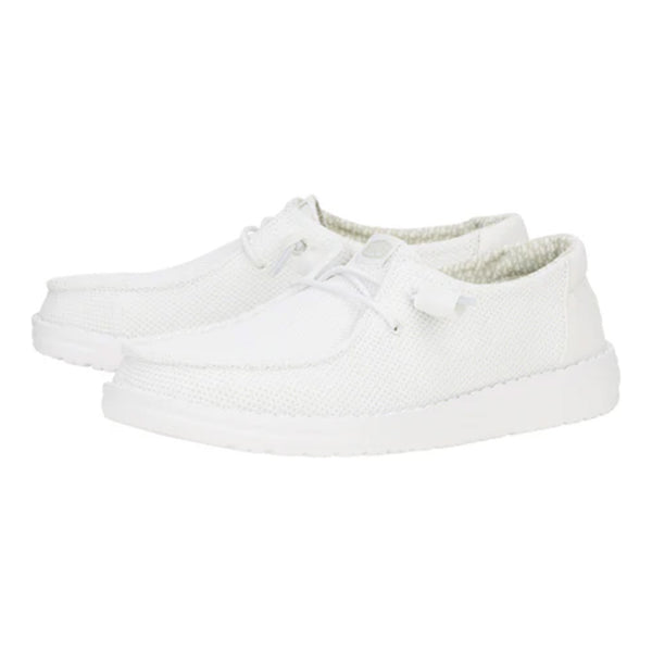 Hey Dude Wendy White Mesh Stretch Sox Shoes