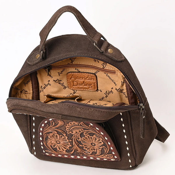 BOOTSTITCH backpack with tooling American Darling Suede Boot Stitch Sling Backpack main image 3