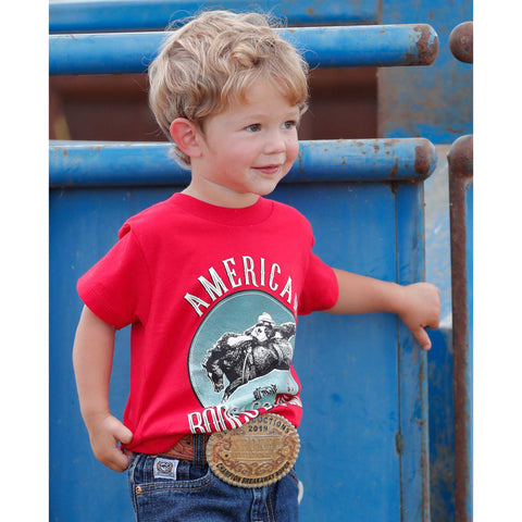 Cinch Toddler Red American Rodeo Tee