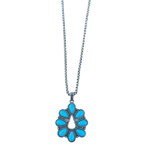 West and Co. Turquoise Teardrop Necklace