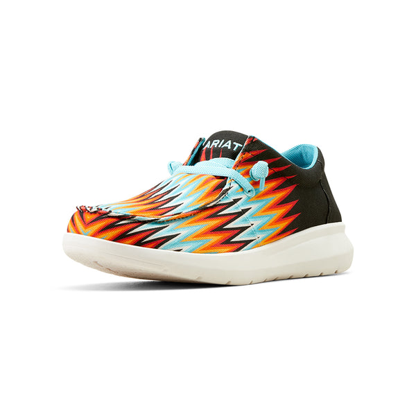 Ariat Men's Orange & Blue Zig Zag Hilo Slip On Shoes