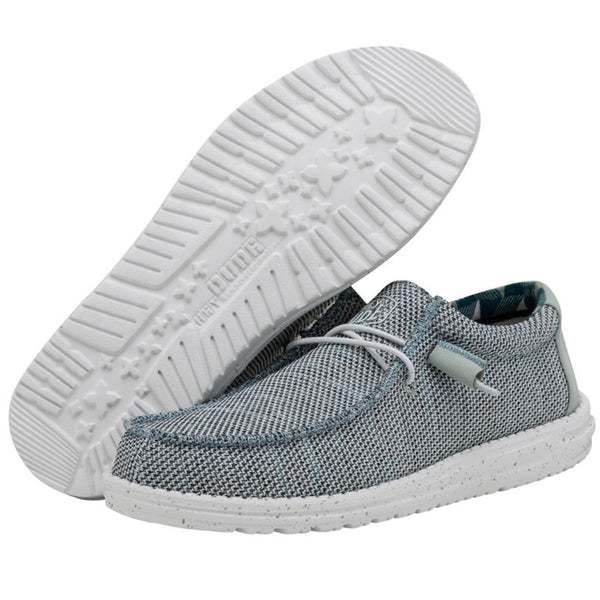 Hey Dude Wally Sox Stitch Ice Gray Green Slip-On Casual Comfort Shoes Mens Sz 14 Hey Dude Men main image 4