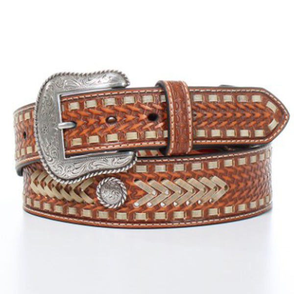 Silver Sunburst Concho Cognac Brown Western Belt NWT XM-1282JD_medium.jpg?v=1733861202 main image 4