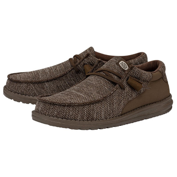 Hey Dude Wally Stitch Fleck Woven Brown display picture 1