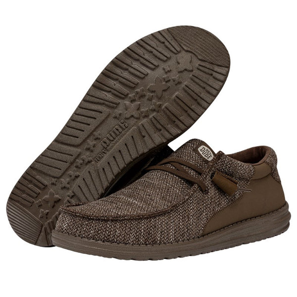 Hey Dude Wally Stitch Fleck Woven Brown display picture 1