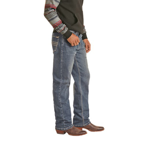 Hooey Men's Relaxed Tapered Bootcut Jeans