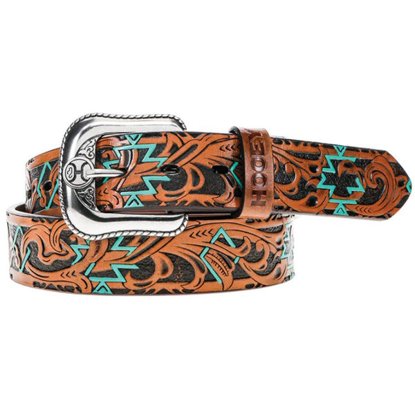 ***Hooey Sundown Aztec Filigree Embossed Belt - Leather*** Hooey Sundown Aztec Filigree Embossed Belt HMBLT067 main image 3