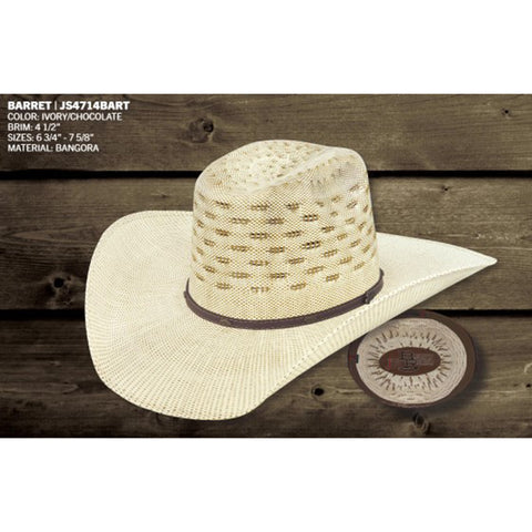 Justin 2 Tone Barret/Vented Straw Hat