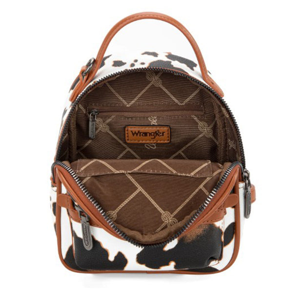 cow print backpack mini Wrangler collections-picnic-gear Catching a fish in 顏色:black This Wrangler Mini Cow