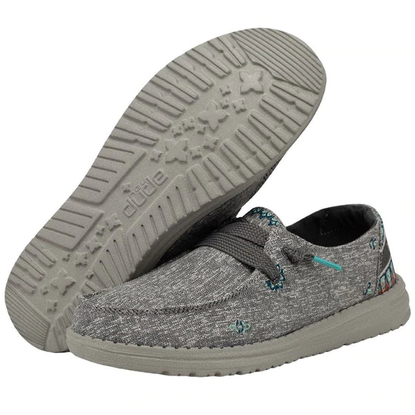 Hey Dude Men’s Gray Canvas Slip-On Sneakers with Floral Lining Hey Dude | Shoes | Hey Dude Gray Slipon Loafers With  main image 4