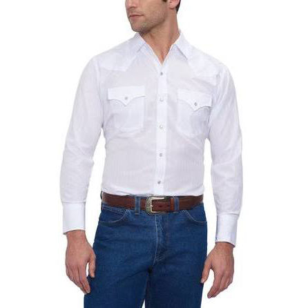 Ely Men's Solid White Long Sleeve