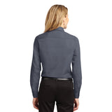 Port Authority Women's Steel Grey Easy Care Long Sleeve Shirt