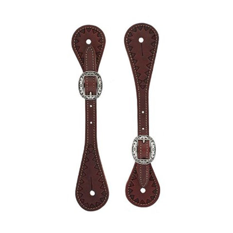Weaver Youth Tooled Spur Straps