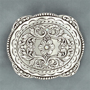 Floral and Rhinestone Buckle