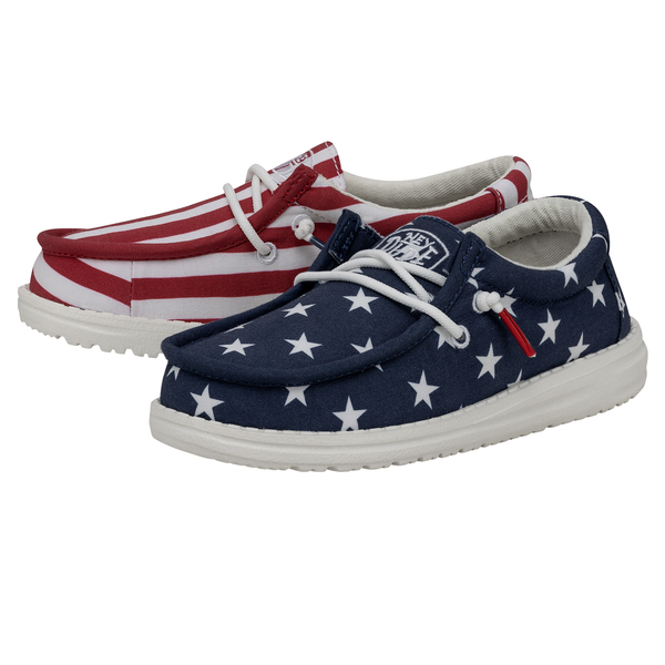 Hey Dude Wally Funk Brave Limited Edition USA Flag Red & Blue Men\'s Size 12 VGUC Hey Dude Wally Youth Stars & Stripes main image 2