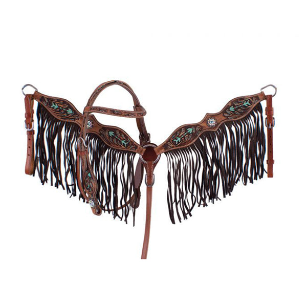 NEW! Showman ® PONY  Hand painted arrow design headstall and breast collar.