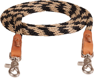 Black and Tan Round Trail Reins