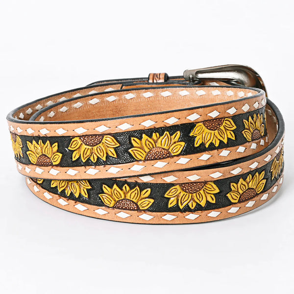 American Darling Tooled Sunflower Belt