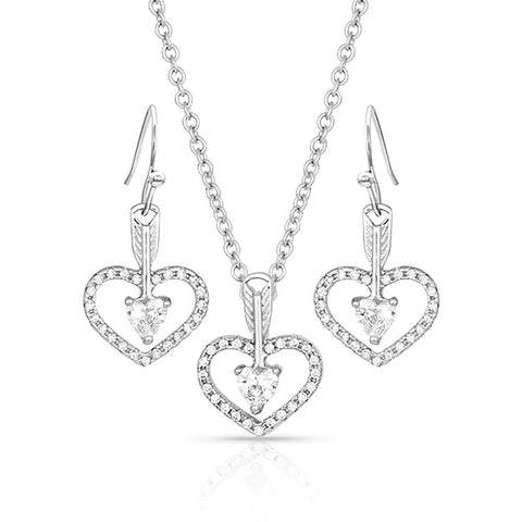 Montana Silversmiths Arrow Pierced Heart Jewelry Set