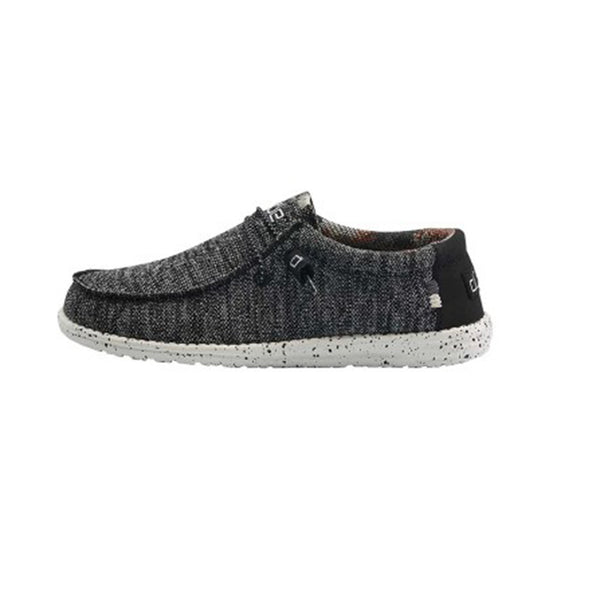 Hey Dude Wally Sox‎ Stitch Wide Lace Up Loafers Shoes Mens 8 Black White New Amazon.com | HEYDUDE Men main image 4