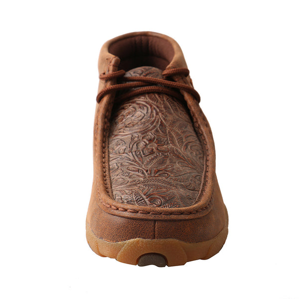 Twisted X Women's Rich Chocolate Floral Tooled Driving Moc