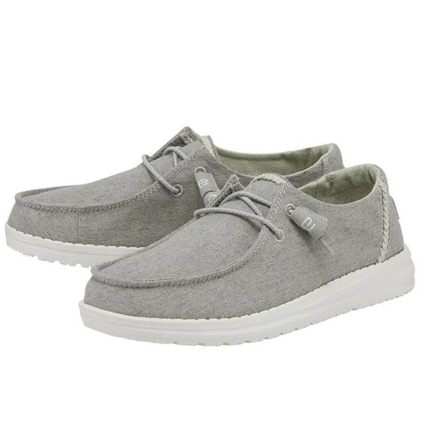 Hey Dude Youth Wendy Chambray Braid Grey Shoe display picture 1