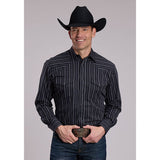 Roper Black and White Striped Long Sleeve
