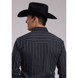 Roper Black and White Striped Long Sleeve