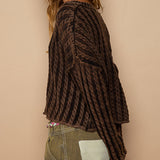 Pol Clothing Women's Vintage Twist Weave Sweater