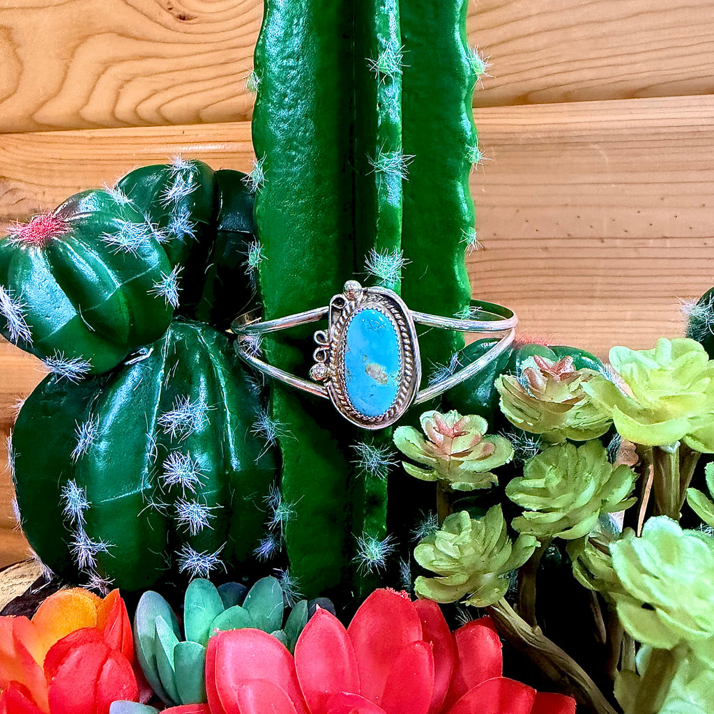"Lynn" Kingman Turquoise Cuff