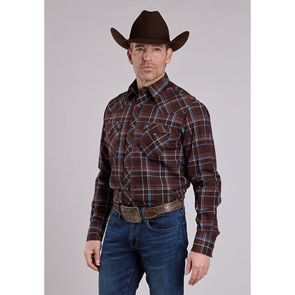 Roper Men's Performance Plaid Button Up