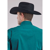 Roper Men's Solid Teal Poplin Button Up
