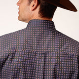 Back side view of the shirt, yoke has a loop.