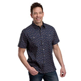 Front View of Model Wearing Roper Longhorn Short Sleeve Snap Shirt