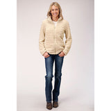 Roper Western Jacket Women's Zip Fleece in Cream Full View