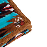 Roper Turquoise Aztec Throw Blanket