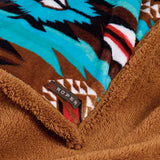 Roper Turquoise Aztec Throw Blanket