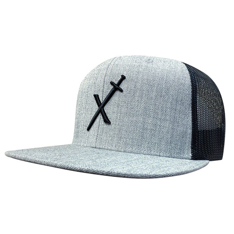 Fast Back Heather Grey/Black Mesh Cap