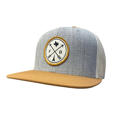 Fast Back Heather Grey/Gold Flat Brim Cap