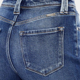 KanCan Women's Med Stone High Rise Flare