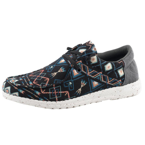 Roper Women's Aztec Black Canvas Shoe