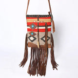 Fringe Blanket Purse with Turquoise stones
