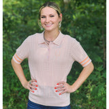 Cruel Denim Women's Pink Knit Polo