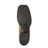 Bottom side view of the Women's Brown Bomber Remuda Square Toe Boots. 
