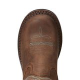 Top view of the round toe. 