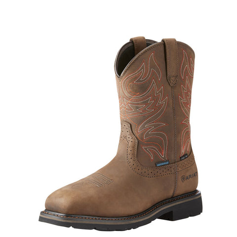 Front and side view of the Sierra Delta Waterproof Steel Toe Work Boots.