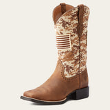 Ariat Women's Brown/Camo Patriotic Boots